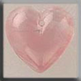 Glass Treasures Medium Quartz Heart-Pink - Mill Hill   mh-12100