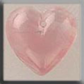 Glass Treasures Medium Quartz Heart-Pink - Mill Hill mh-12100