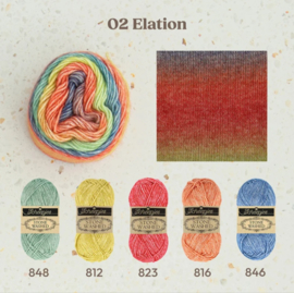 Stone washed flow XL Blauw Oranje 02 / Elation