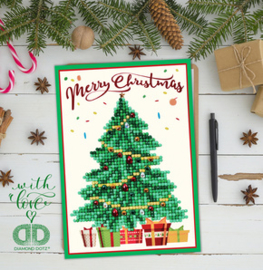 Diamond Dotz Greeting Card Merry Christmas Tree - Needleart World    nw-ddg-014