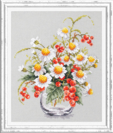 Borduurpakket Chamomile and Red Currant - Chudo Igla    ci-100-012