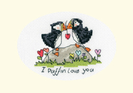 Borduurpakket Eleanor Teasdale - I Puffin Love You - Bothy Threads    bt-xgc42