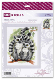 Borduurpakket Lemurs - RIOLIS    ri-2196