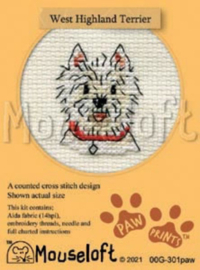 Borduurpakket West Highland Terrier - Mouseloft  ml-00g-301