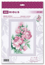 Borduurpakket Lush Peonies - RIOLIS   ri-2138