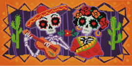 Voorbedrukt borduurpakket Day of the Dead - Needleart World    nw-nc250-004