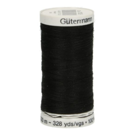 Gutermann naaigaren cotton 30 / 300 meter  1005 / zwart