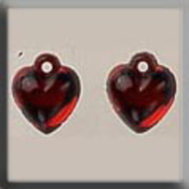 Glass Treasures Very Sml Domed Heart-Bright Red - Mill Hill    mh-12077