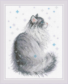 Borduurpakket Snowy Meow - RIOLIS    ri-1912