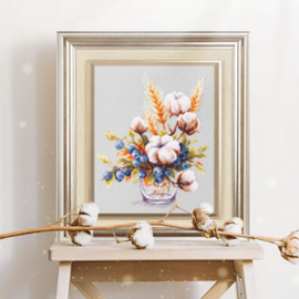 Borduurpakket Blooming Cotton and Blueberry - Magic Needle       ci-510-226