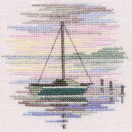 Borduurpakket Minuets - Sailing Boat - Bothy Threads     bt-dwmin11