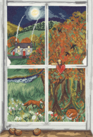 Borduurpakket Lizzie Spikes - Conker Window - Bothy Threads    bt-xdd06