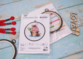 Borduurpakket Cherry Ice Cream - Luca-S    ls-bc104