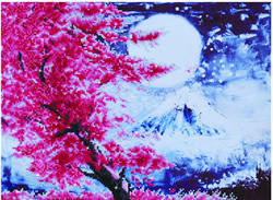Diamond Dotz Cherry Blossom Mountain - Needleart World    nw-dd09-015