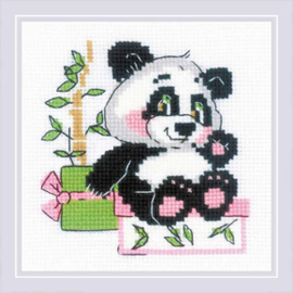 Borduurpakket Panda Gift - RIOLIS    ri-1883