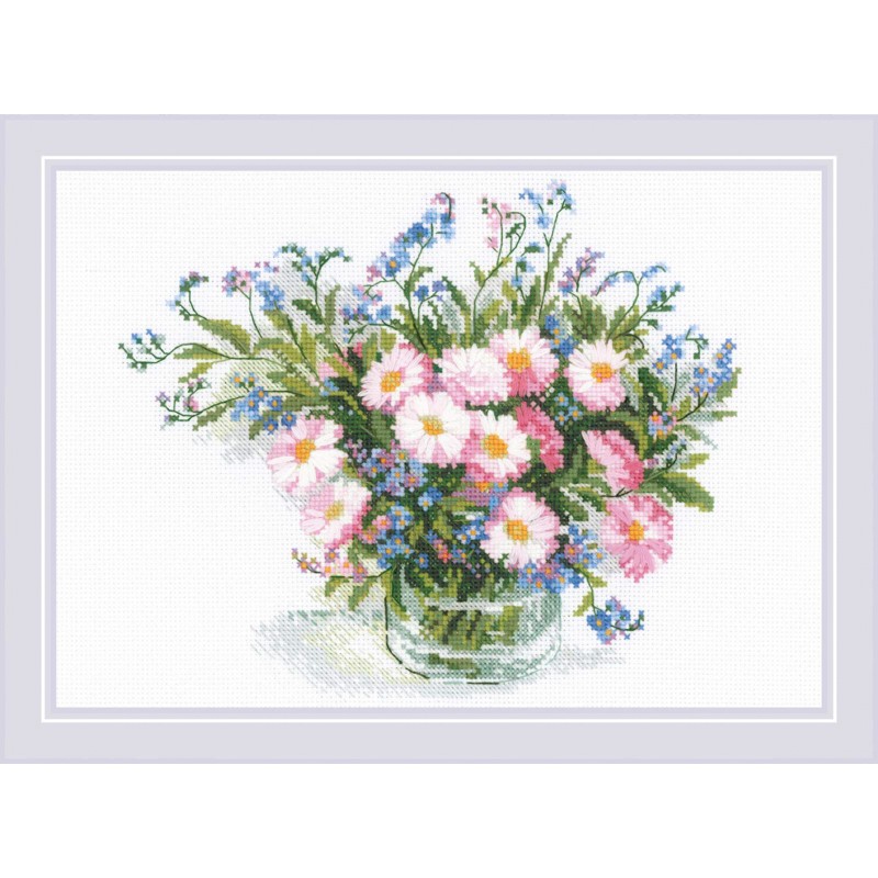 Borduurpakket Gentle Daisies - RIOLIS     ri-2277
