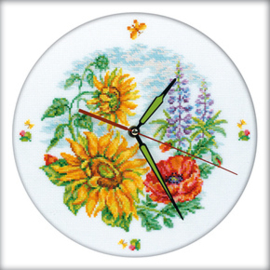 Borduurpakket Flower Clock - RTO    rto-m40007