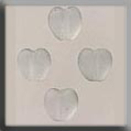 Glass Treasures Small Channeled Heart-Matte Crys - Mill Hill  mh-12081