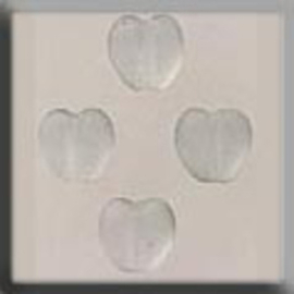 Glass Treasures Small Channeled Heart-Matte Crys - Mill Hill mh-12081