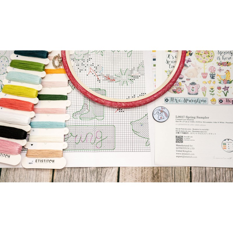 Borduurpakket Spring Sampler - Leti Stitch   leti-l9937