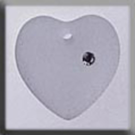 Crystal Treasures Large Frosted Heart-Crystal - Mill Hill   mh-13050