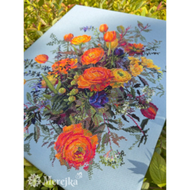 Borduurpakket Sunlit Petals - Merejka    mer-k270