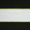 Aida Borduurband wit met mos groene rand / 5 cm breed
