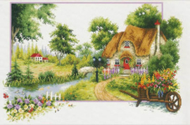 Voorbedrukt borduurpakket Summer Cottage - Needleart World    nw-nc640-046