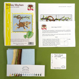 Borduurpakket Little Stitchers Skip - Monkey Mayhem - Bothy Threads     bt-skip03