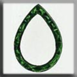 lass Treasures Open Faceted Teardrop-Emerald - Mill Hill   mh-12020