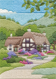 Platsteek pakket Long Stitch Seasons - Summer Cottage - Derwentwater Designs     bt-dw14mls10