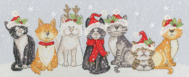 Borduurpakket Karen Tye Bentley - Festive Felines - Bothy Threads     bt-xktb11