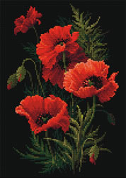 Diamond Mosaic Poppies - RIOLIS    ri-am0007