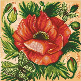 Voorbedrukt Aida Poppy - Matryonin Posad    mp-1214