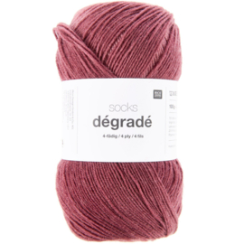 Rico Design | Socks Dégradé (4-draads) | 100g - 400m - 002 - Bordeaux