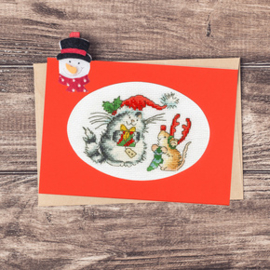 Borduurpakket Margaret Sherry Christmas Cards - Secret Santa - Bothy Threads    bt-xmas65