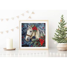 Borduurpakket Winter Horse - Leti Stitch    leti-l9955