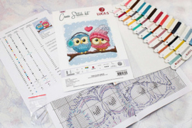 Borduurpakket Two Cute Owls - Luca-S   ls-b1400