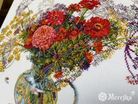 Borduurpakket Zinnia and Dill - Merejka   mer-k210a