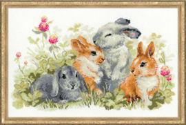 Borduurpakket Funny Rabbits - RIOLIS    ri-1416