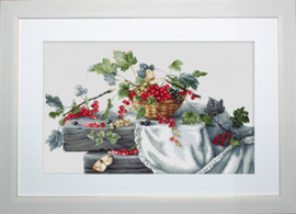 Borduurpakket Red Currants - Luca-S    ls-b2262