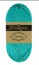 Scheepjes Catona 50 gram /  091 Bright Teal - Helder Blauw Groen