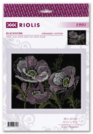 Borduurpakket Lace Poppies - RIOLIS   ri-1991