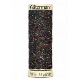 Gutermann metallic garen kleur zwart nr: 071
