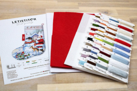 Borduurpakket Snowman and Santa Stocking - Leti Stitch  leti-l8016