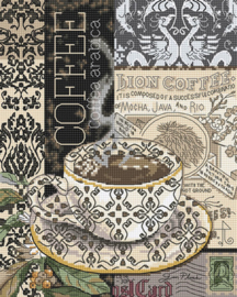 Borduurpakket Lion Coffee B - Leti Stitch  leti-0993