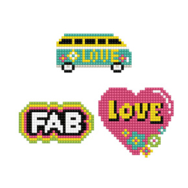 Diamond Dotz Dotzies 3 Stickers Multi Pack - Love - Needleart World    nw-dtz12-012