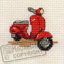 Borduurpakket Red Scooter - Mouseloft    ml-004-j02