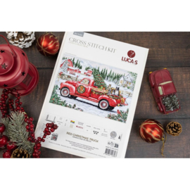 Borduurpakket Red Christmas Truck - Luca-S     ls-bu5101