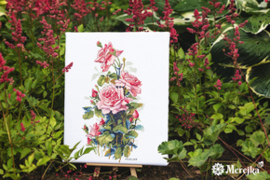 Borduurpakket Pink Roses - Merejka    mer-k155